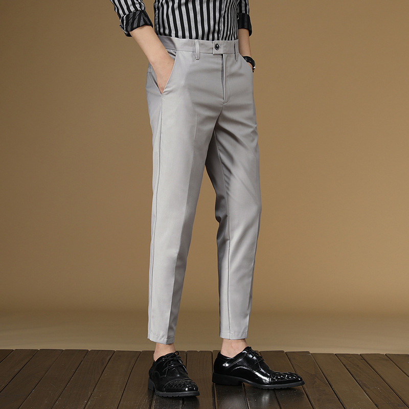 Men Formal Wear In Summer - Pantalon d'été imbibé pour hommes, rouge,