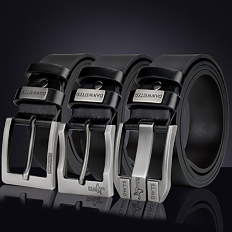 Men'S Formal Wear Belt - Ceinture en cuir noir classique avec