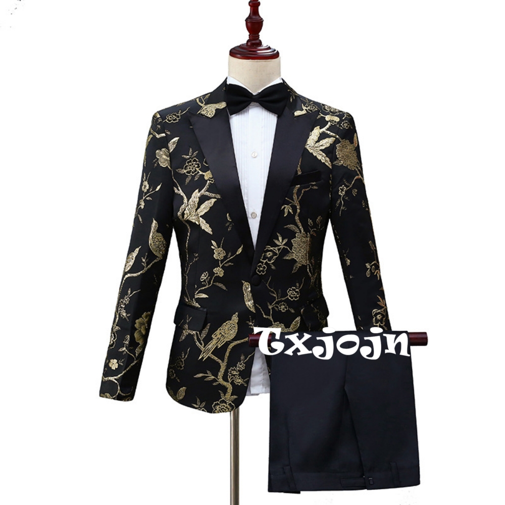Men Formal Wear Outfits - Ensemble de costume Jacquard exquis pour