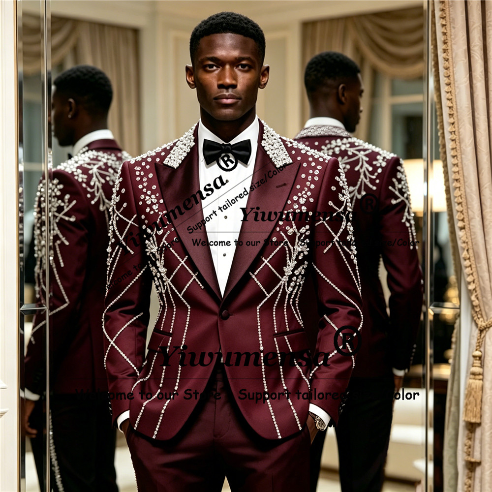 Men'S Formal Wear Attire - Costume de Mariage Homme Tendance avec