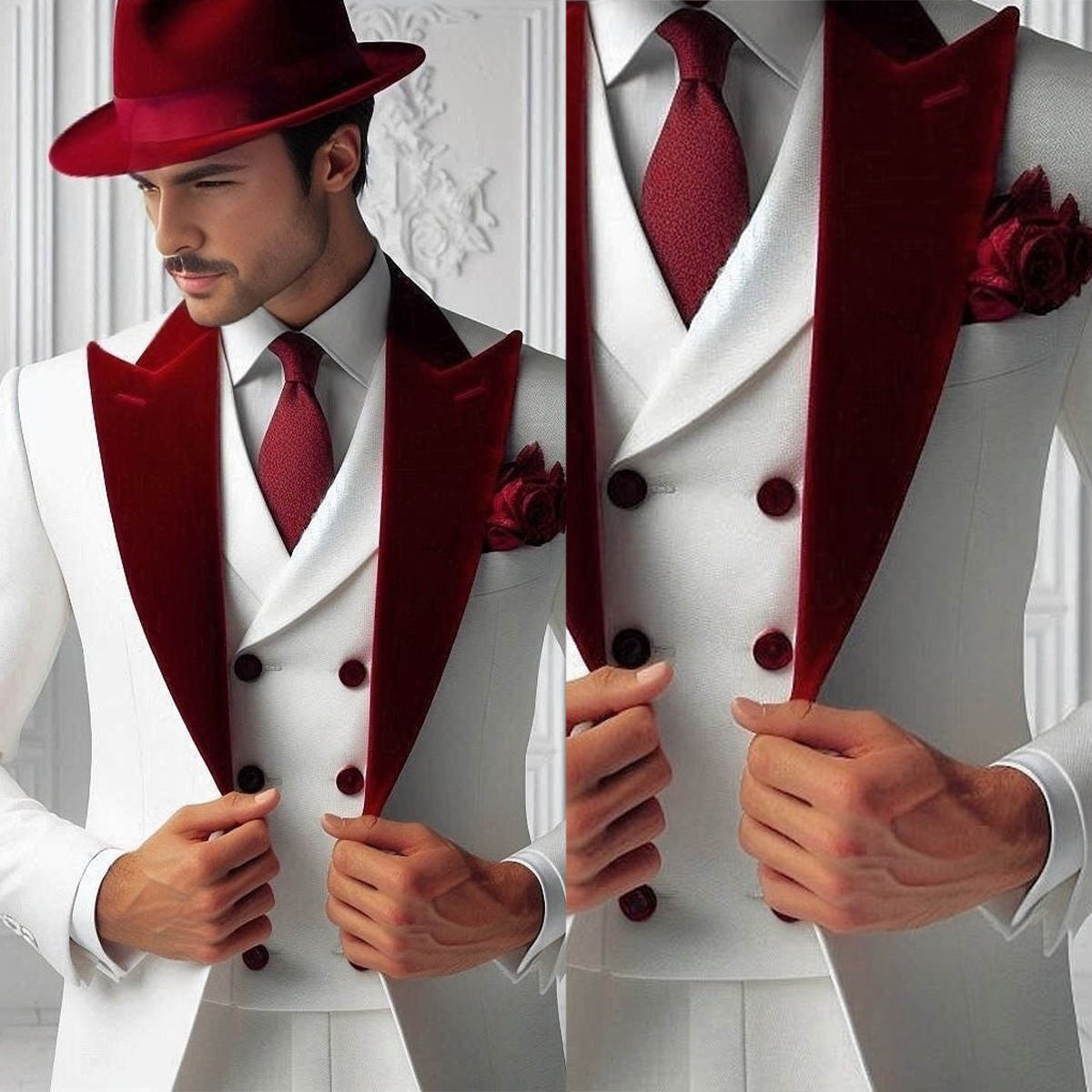 Men'S Formal Wear For Graduation - Costume de Mariage Homme Formel en