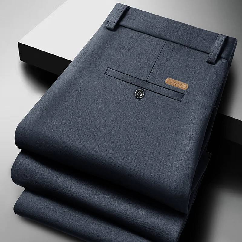 Men Formal Wear Outfits - Pantalon d'affaires décontracté pour hommes, long,