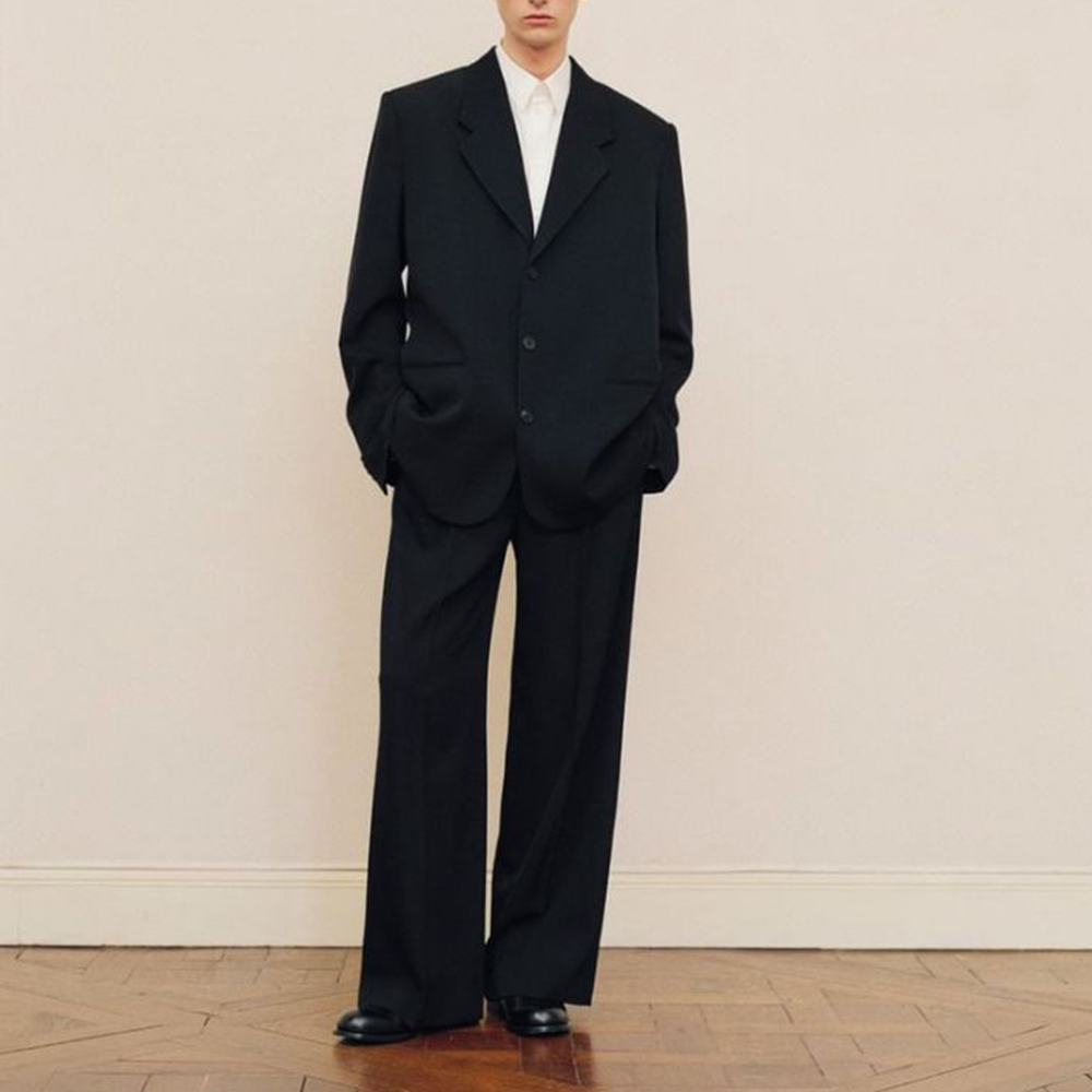 Formal Men Party Wear Jacket - Ensemble de costume surdimensionné noir pour