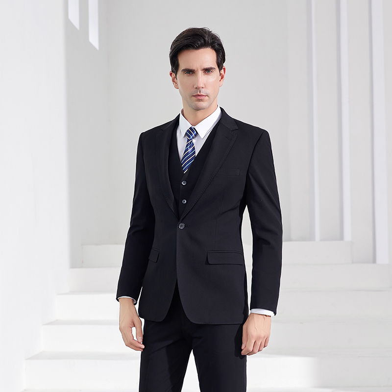 Men'S Formal Wear Attire - Costume et pantalon noirs haut de
