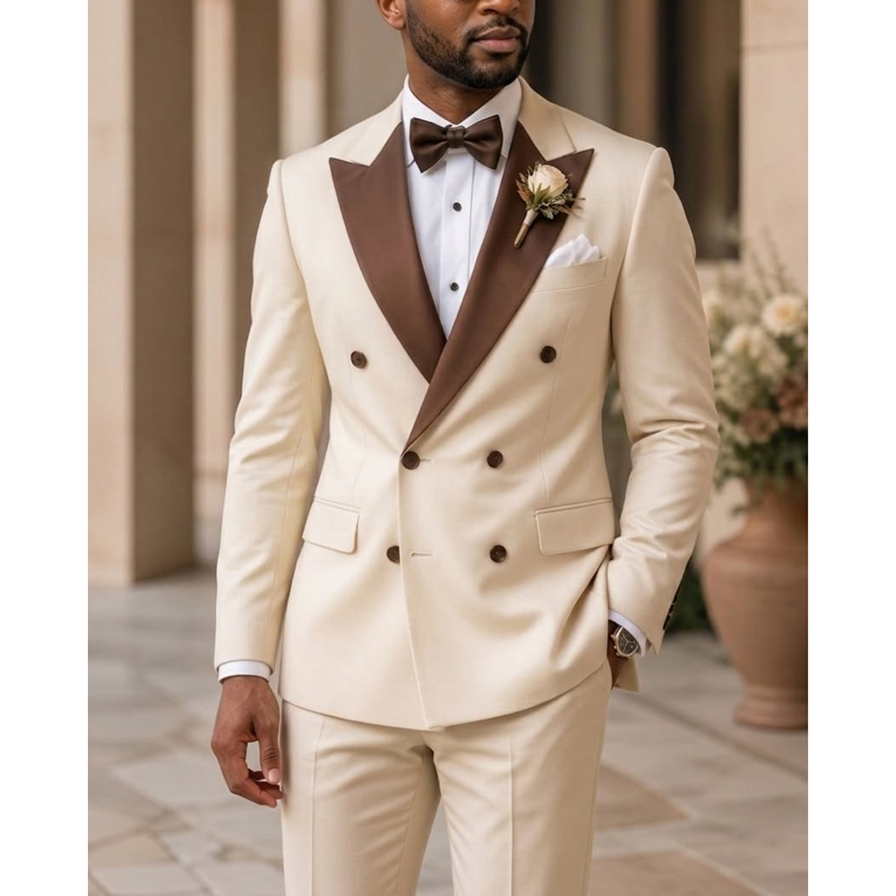 Men Formal Wear Outfits - Costume de smoking croisé pour homme,