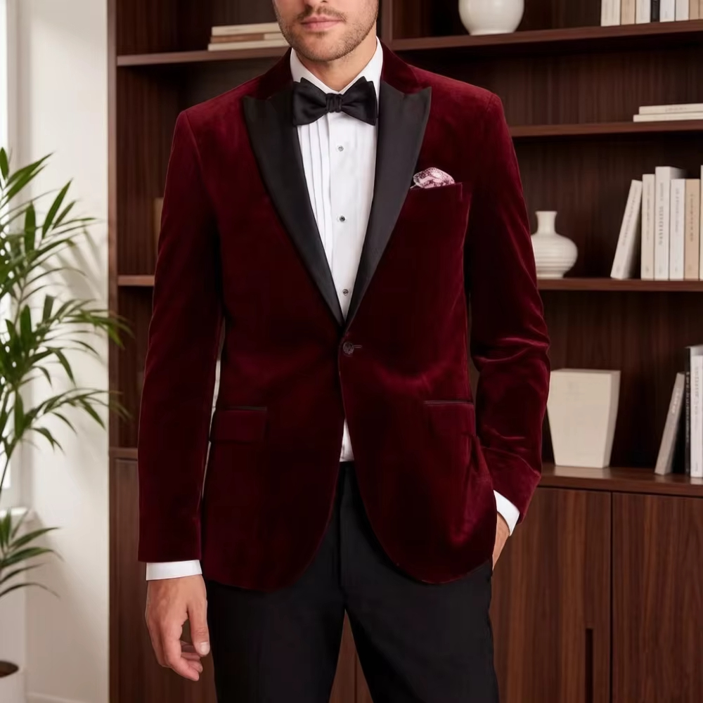 Costume de cérémonie en velour - Formal Men Party Wear Jacket avis et prix