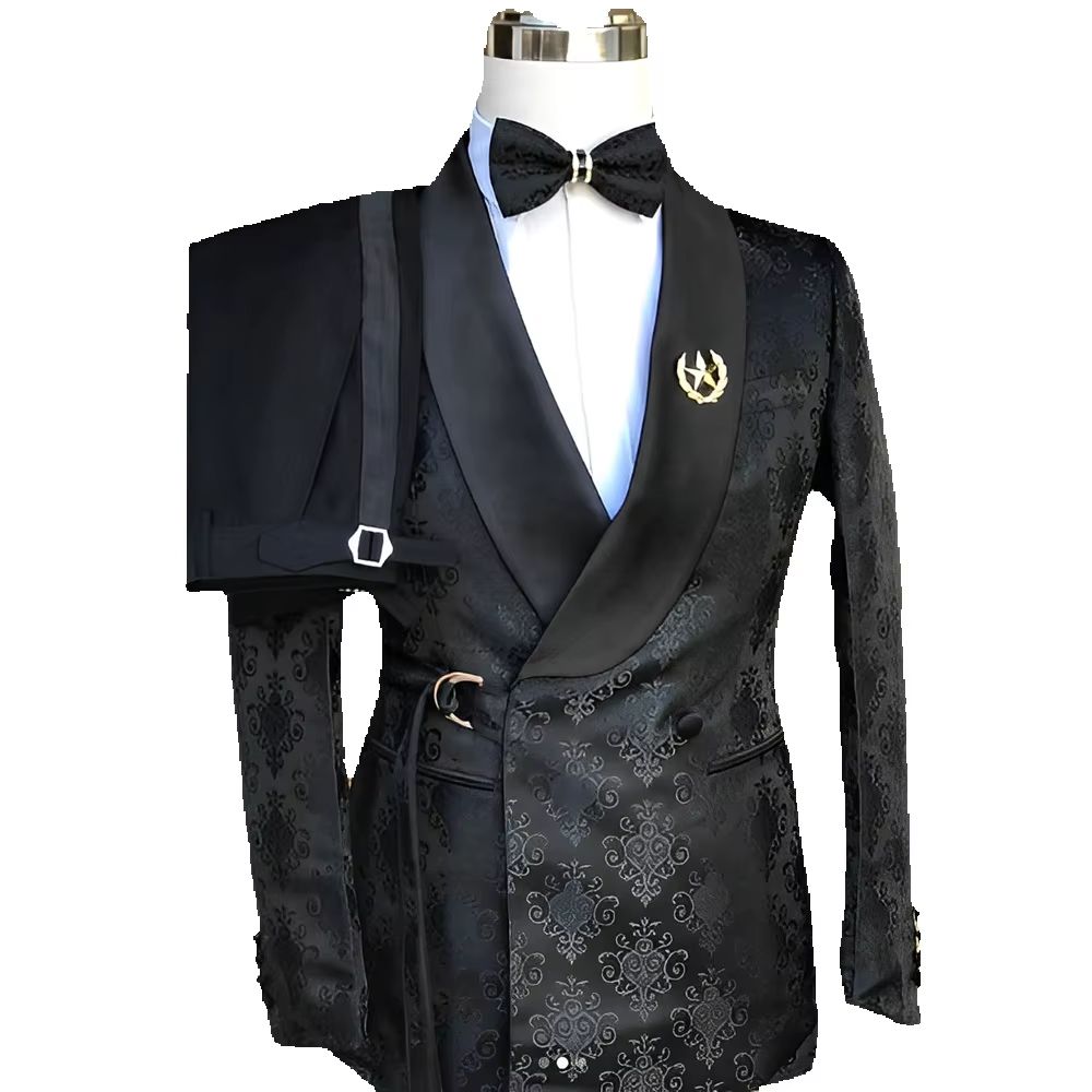 Costume 2 pièces à motif noir  - Men'S Used Formal Wear avis et prix