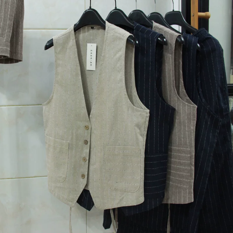 Gilet en lin décontracté brita - Men Formal Wear In Summer avis et prix