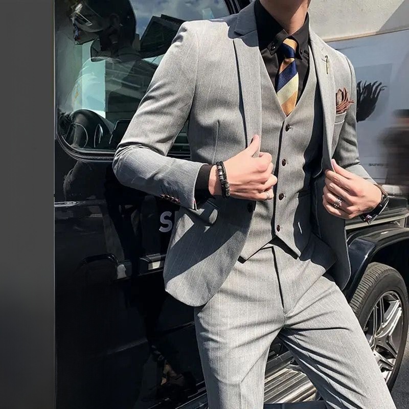 Costume homme slim fit à rayur - Men'S Urban Formal Wear avis et prix