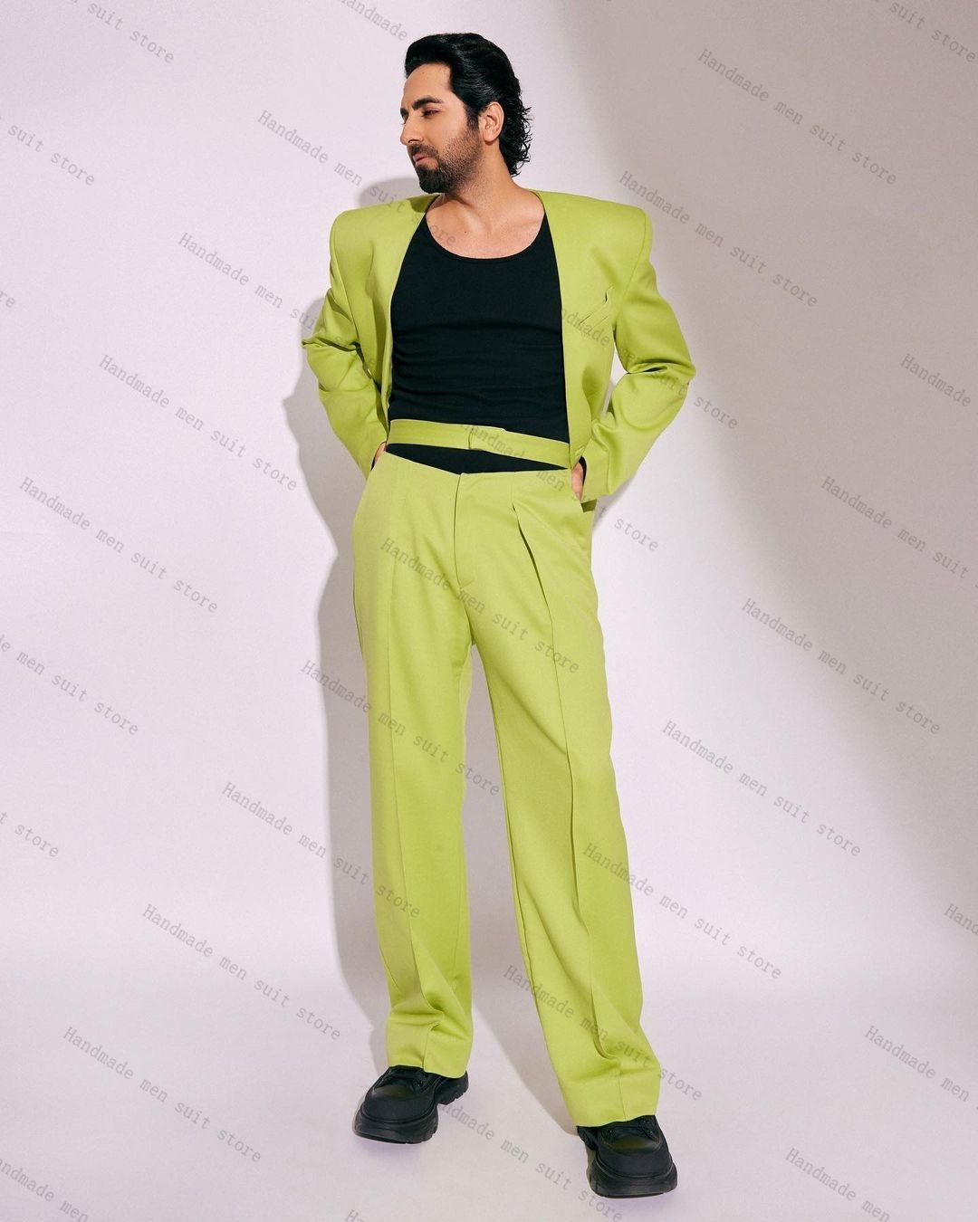 Ensemble de costume vert pour  - Men'S Formal Wear Belt avis et prix