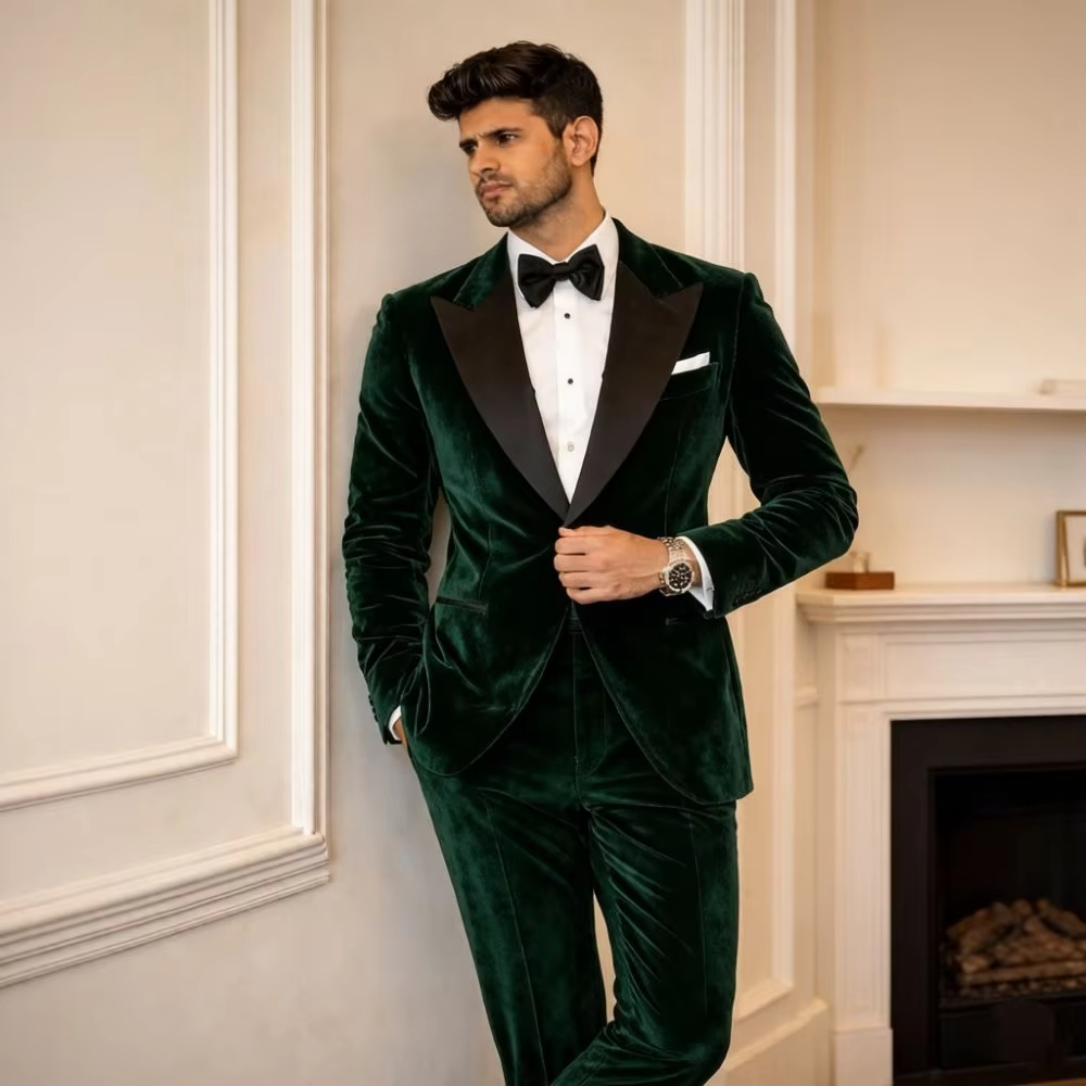 Costumes en velours pour homme - Formal Men Party Wear Jacket avis et prix