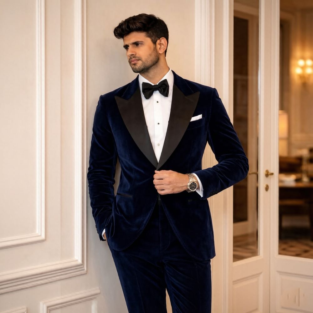 Costumes en velours pour homme - Formal Men Party Wear Jacket avis et prix