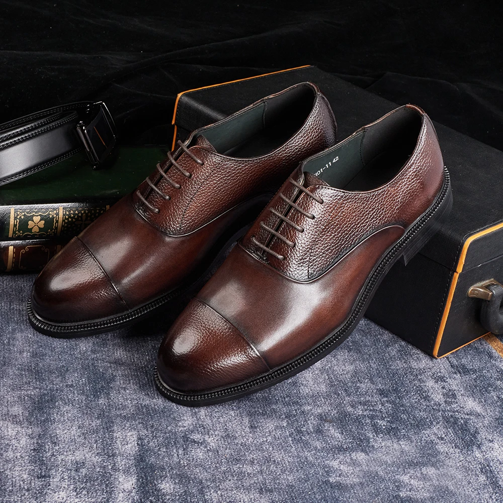 Chaussures Oxford en cuir de v - Men'S Used Formal Wear avis et prix