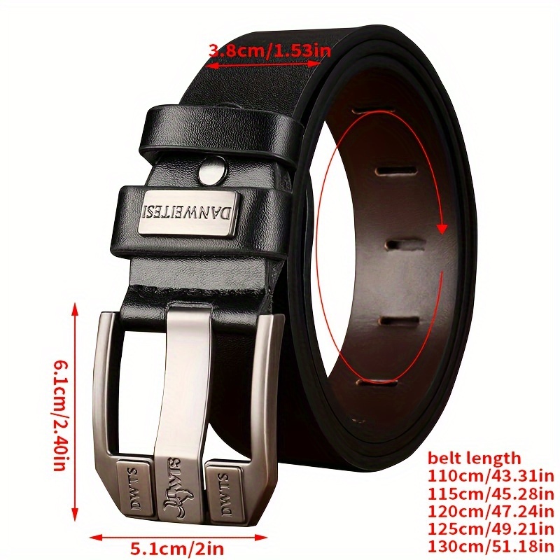 Ceinture en cuir noir classiqu - Men'S Formal Wear Belt avis et prix