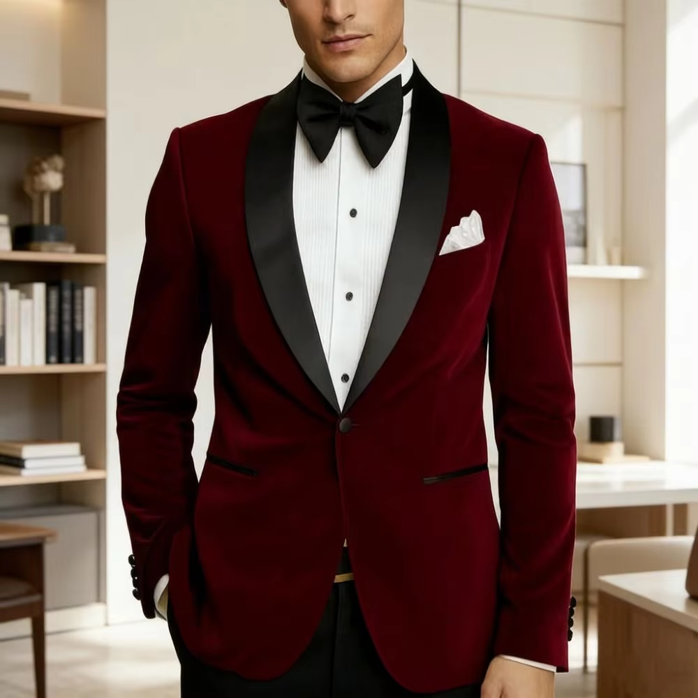 Blazer en velours pour homme,  - Formal Men Party Wear Jacket avis et prix