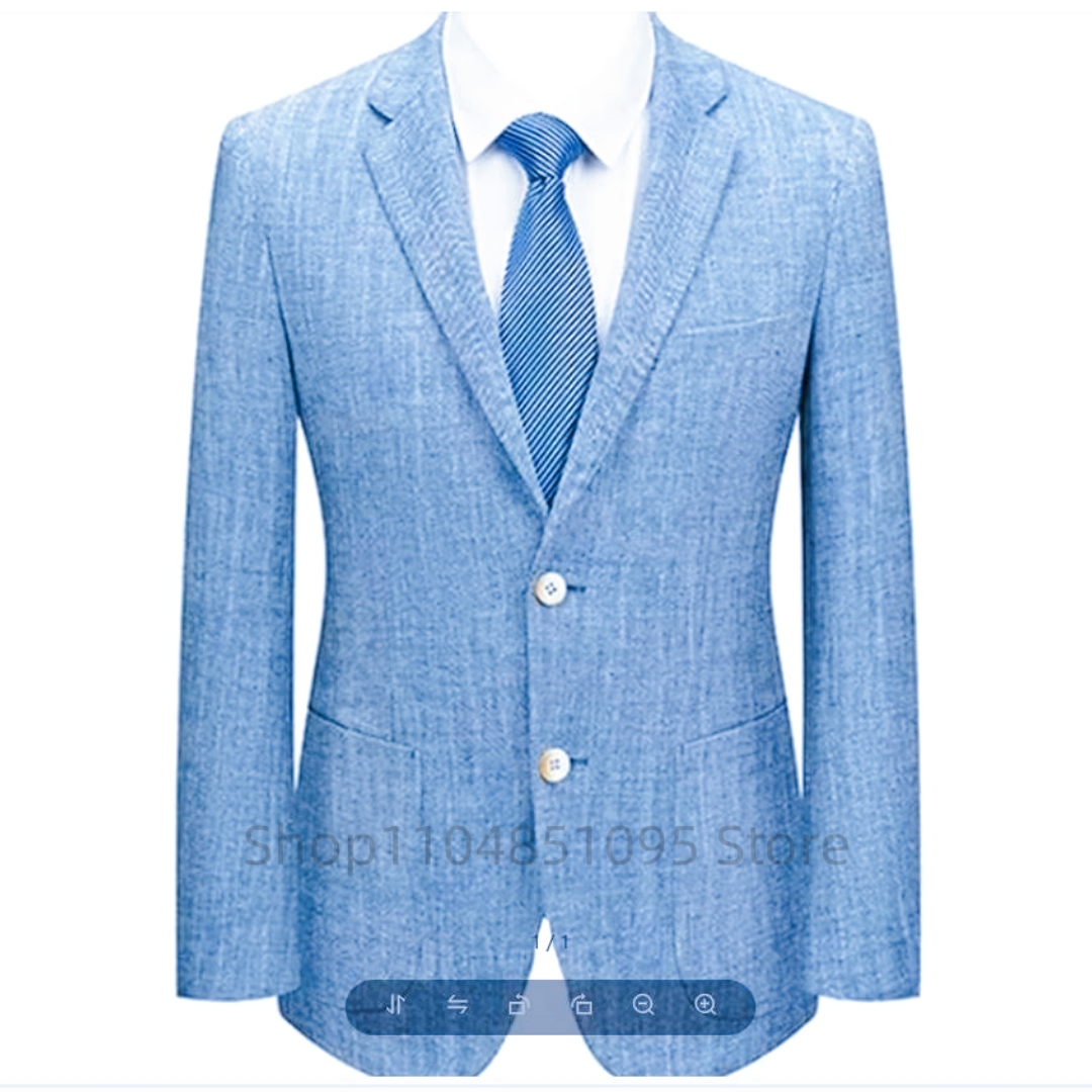 Blazer de costume en lin ajust - Men Formal Wear In Summer avis et prix