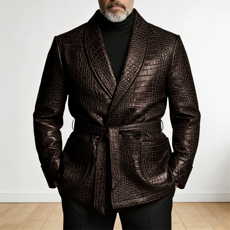    Blazer en cuir à motif cro - Men'S Formal Wear Belt avis et prix