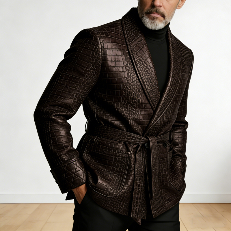    Blazer en cuir à motif cro - Men'S Formal Wear Belt avis et prix