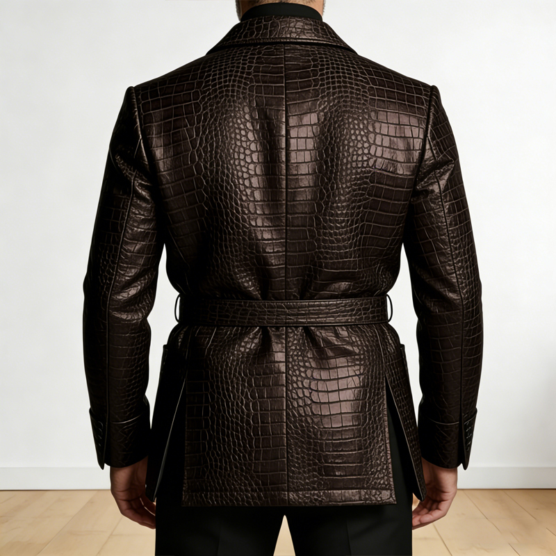    Blazer en cuir à motif cro - Men'S Formal Wear Belt avis et prix