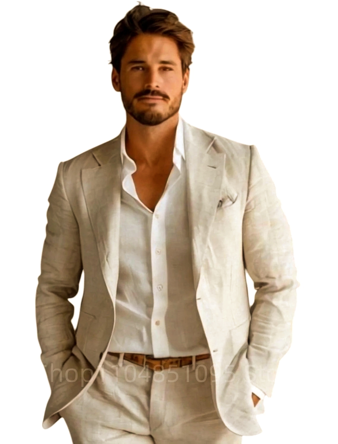 Blazer en lin bleu slim fit po - Formal Men Party Wear Jacket avis et prix