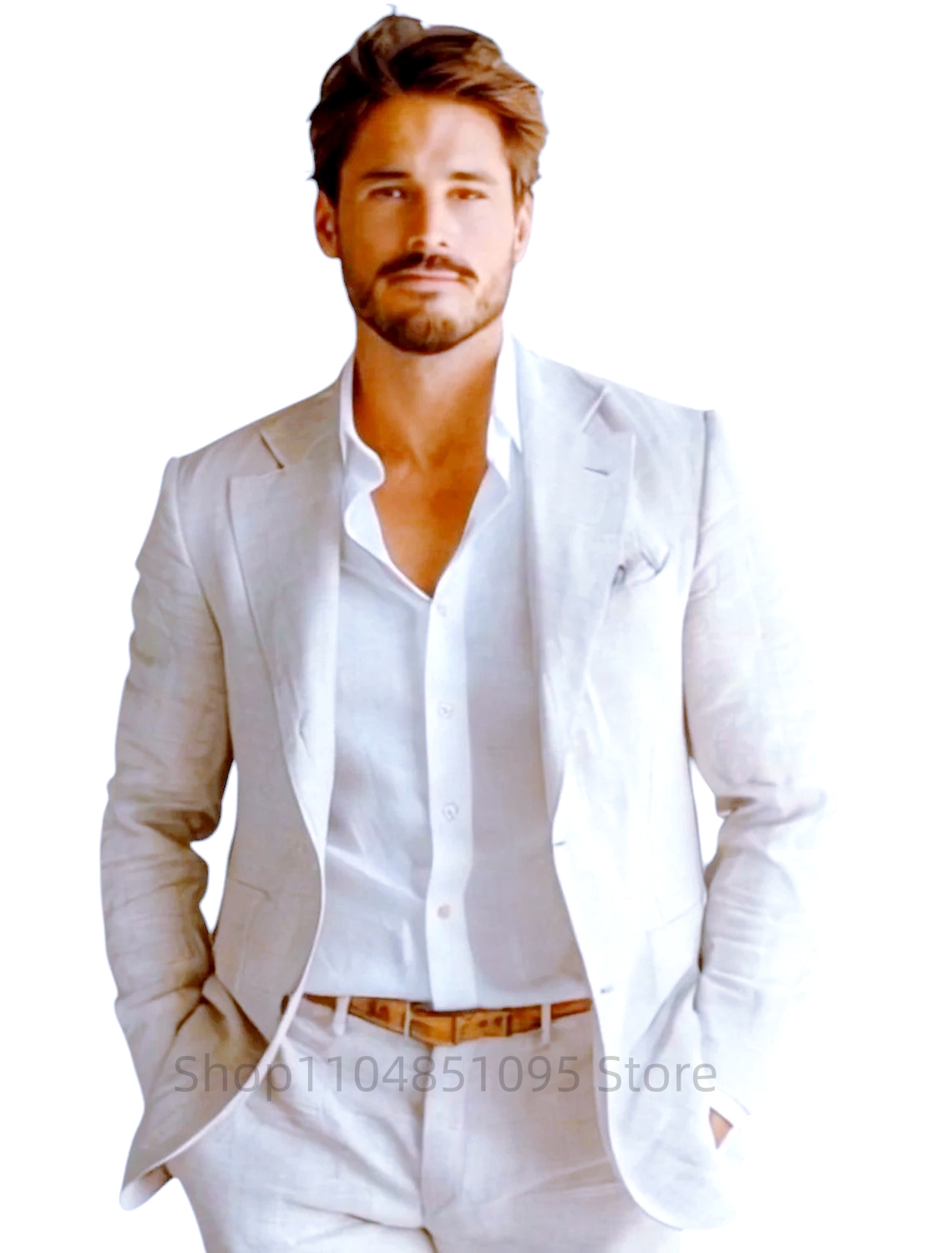 Blazer en lin bleu slim fit po - Formal Men Party Wear Jacket avis et prix