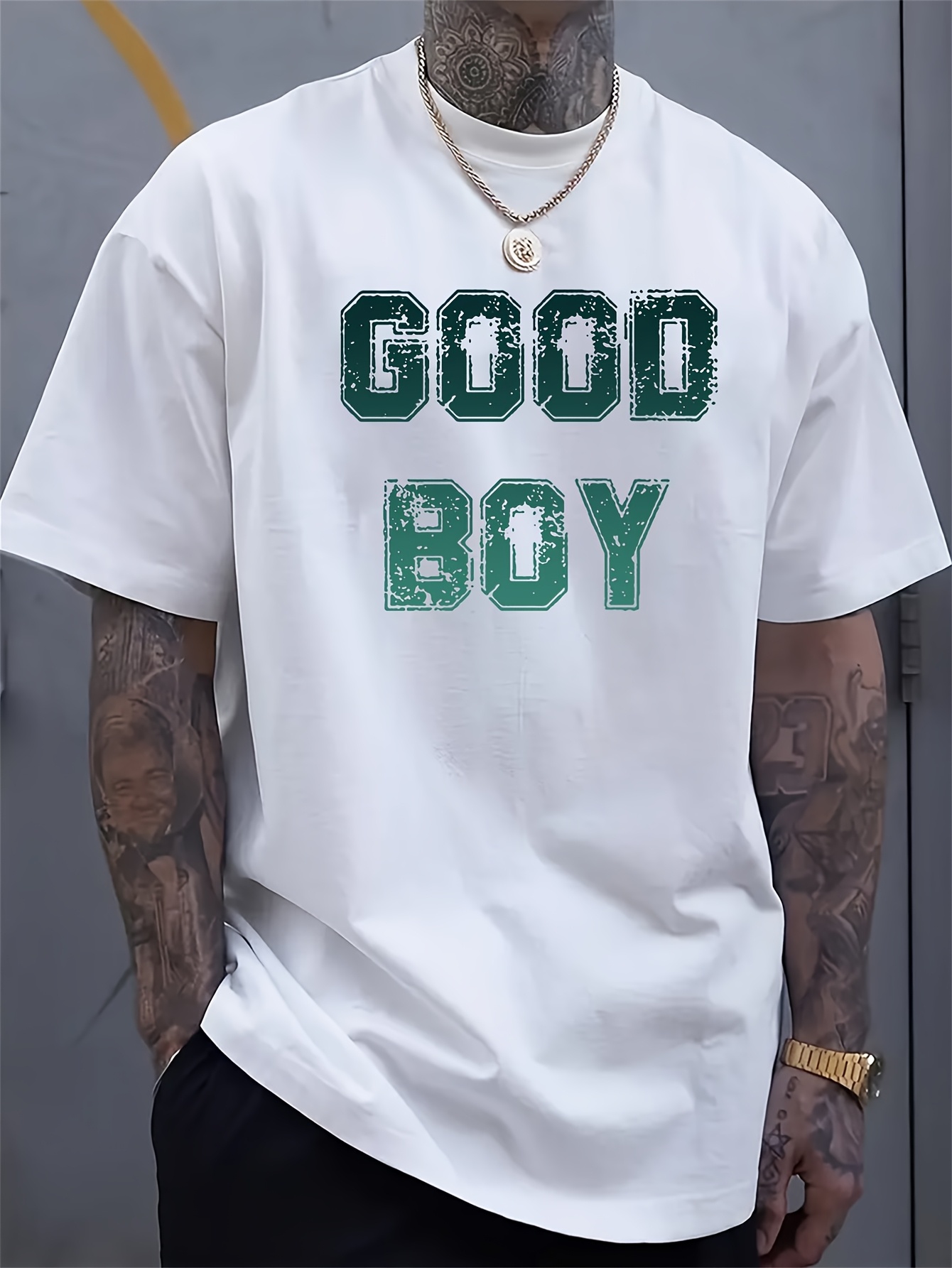 T-shirt imprimé « Good Boy » p - Men'S Urban Formal Wear avis et prix