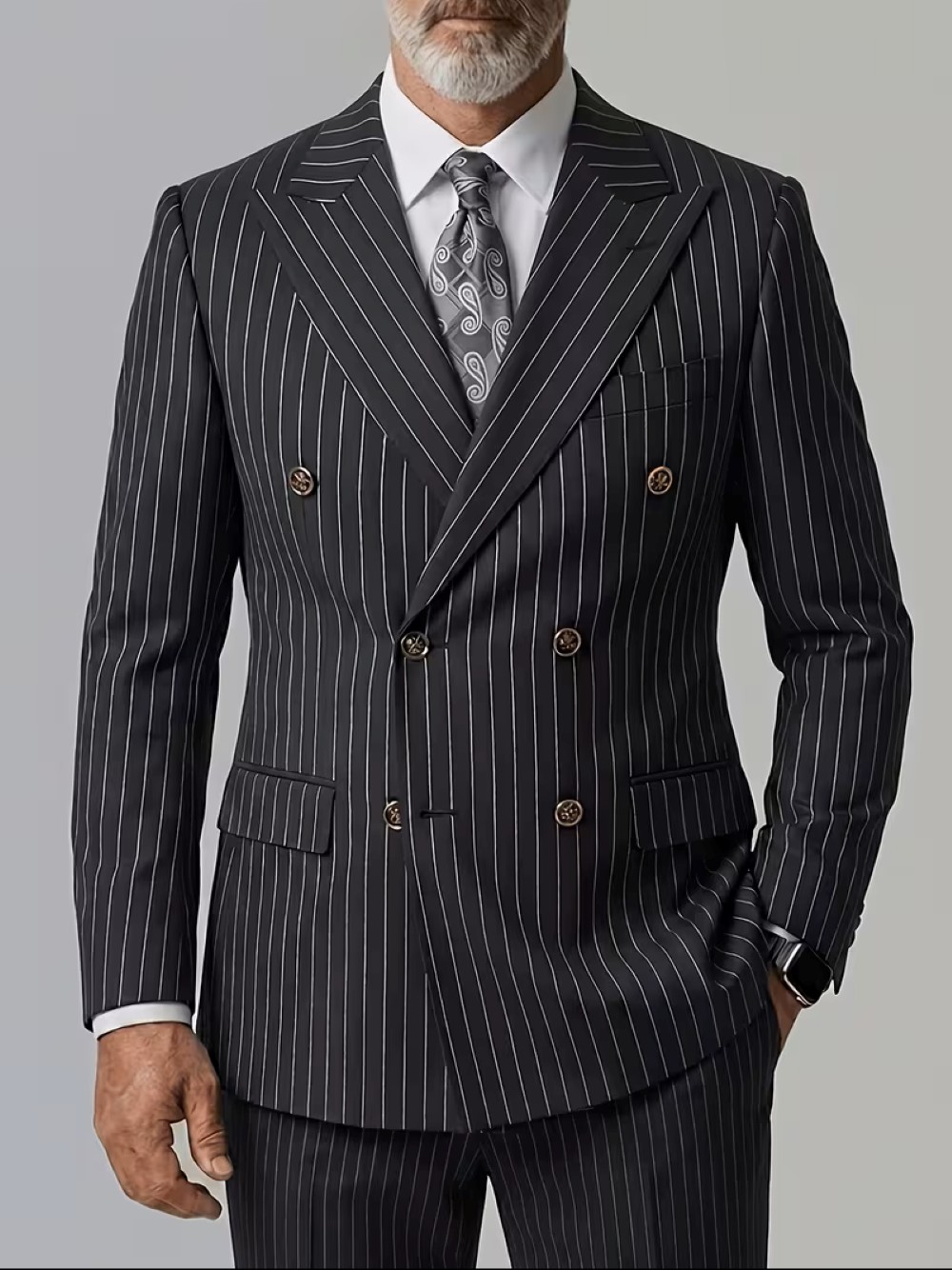   Blazer noir à rayures fines  - Formal Men Party Wear Jacket avis et prix