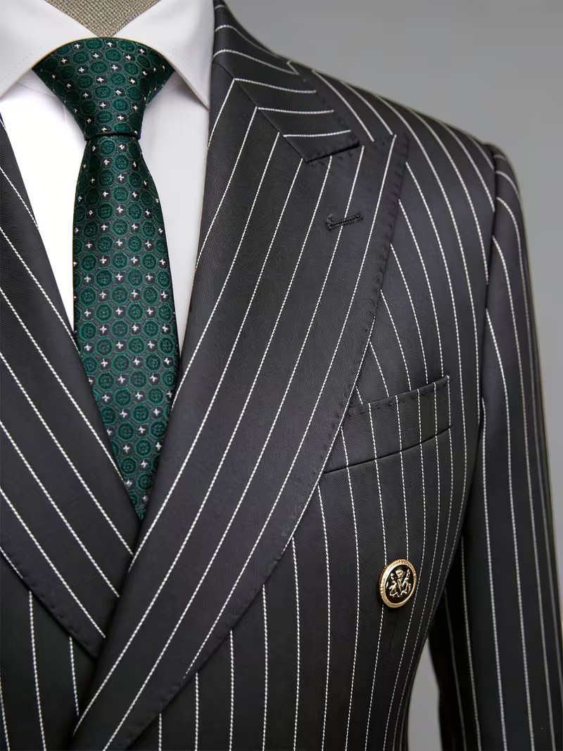   Blazer noir à rayures fines  - Formal Men Party Wear Jacket avis et prix