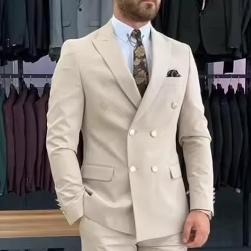 Nouveau Costume Homme Beige Cr - Men'S Used Formal Wear avis et prix